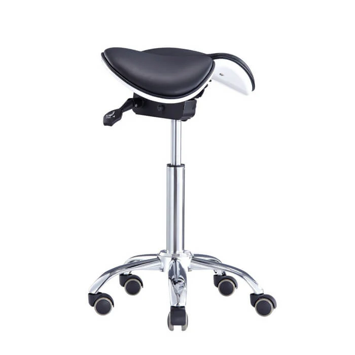 Two-Part or Split Style Seat Ergonomic Saddle Chair or Stool