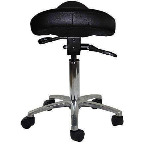 Adjustable Saddle Stool Chair with Forward Tilting Seat