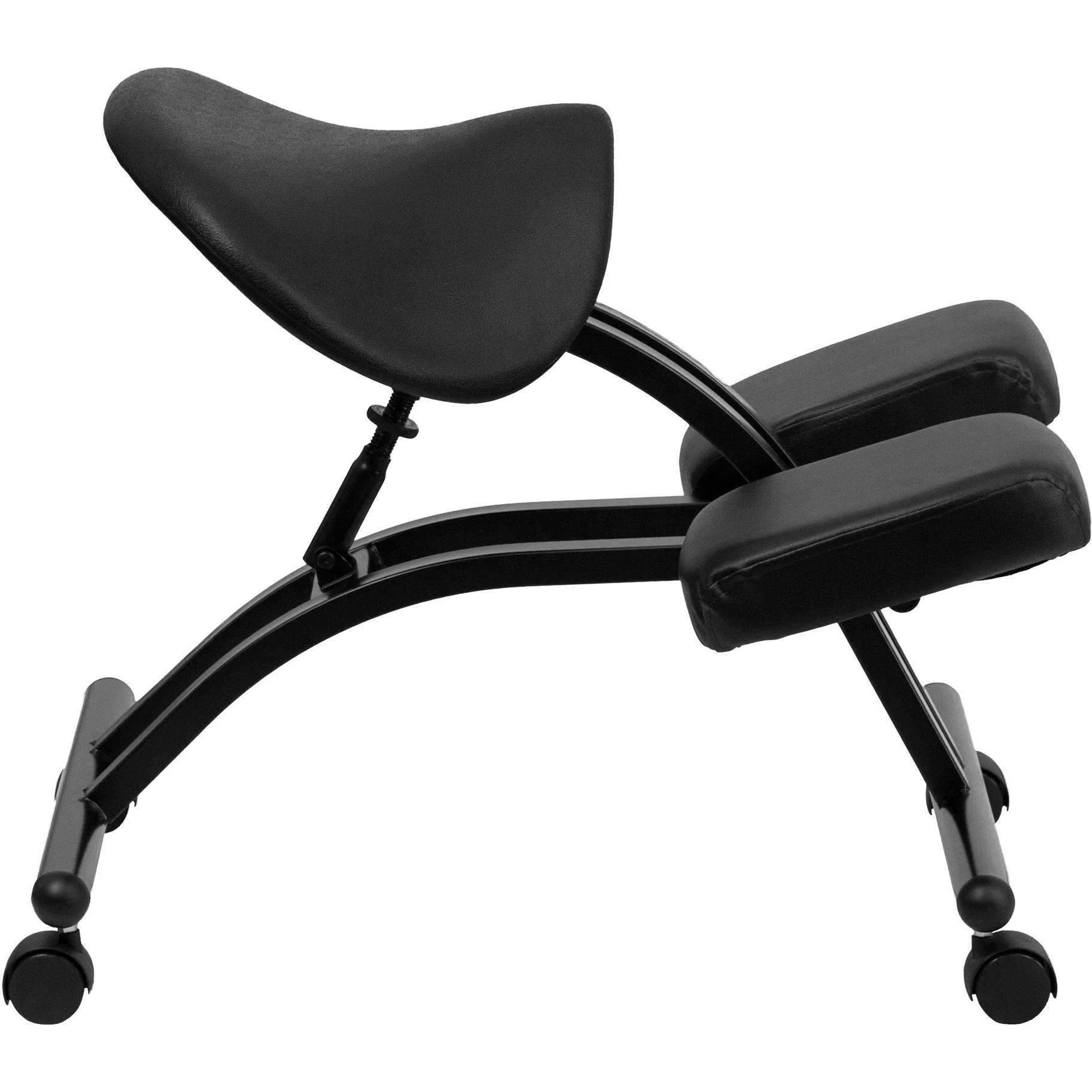 Ergonomic Kneeling Chair with Black Saddle Seat