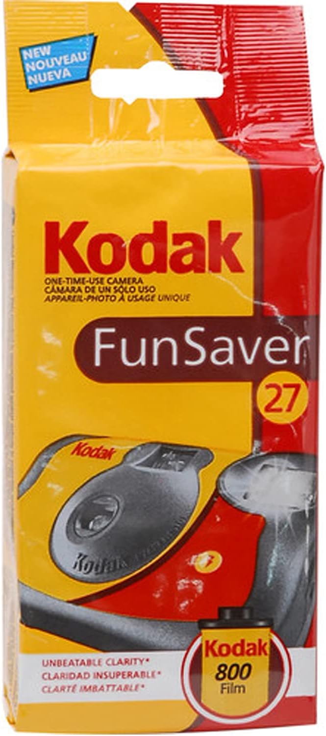 Kodak Fun Saver Single Use Camera / 27 Exp Roll + Hand Strap + Cloth
