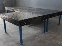 Banco per saldatura SteelMax GPPH in acciaio rinforzato 3x1,48mt fori 28mm