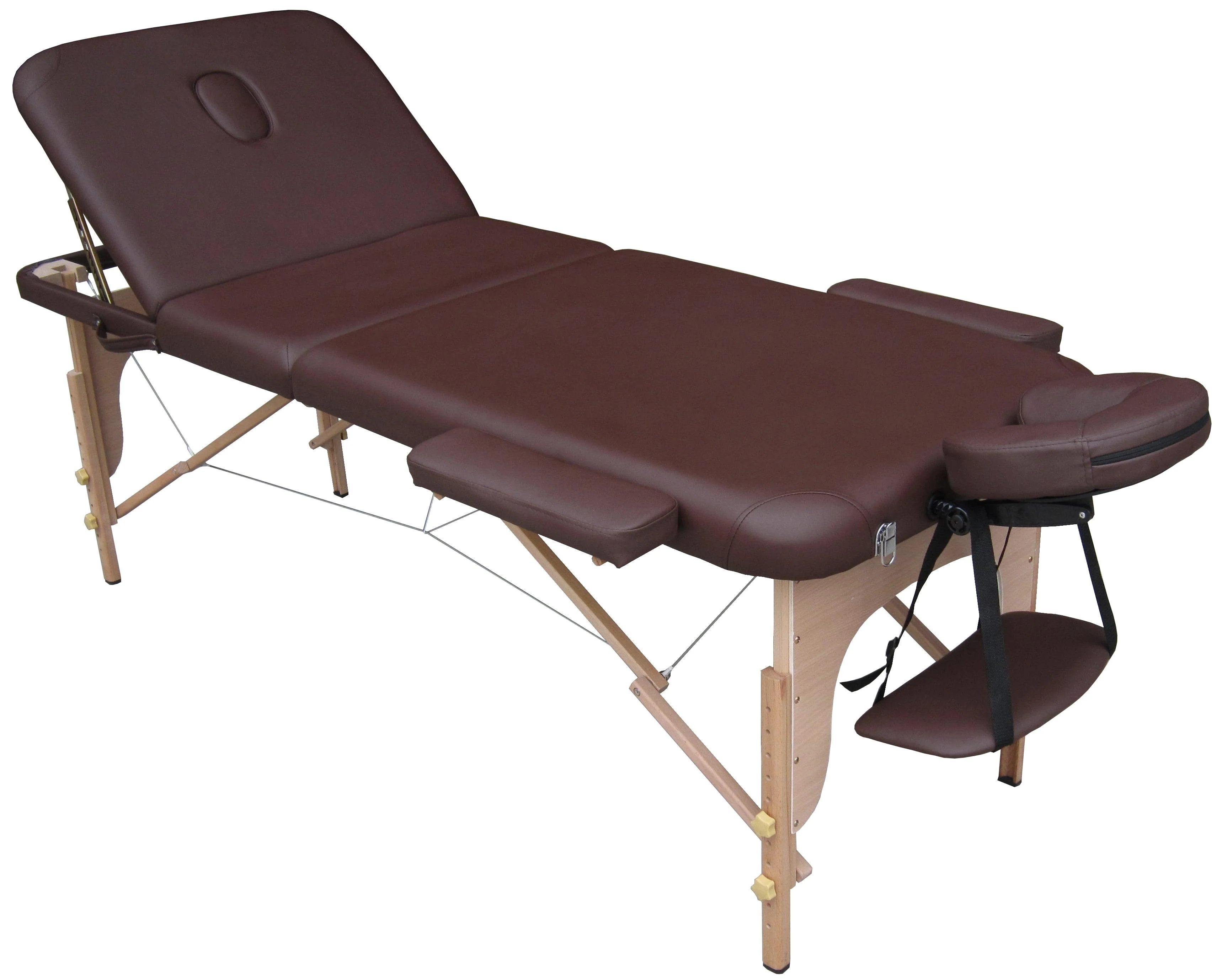 Lettino Massaggi Pieghevole in Legno ERIS – Rivestimento in Similpelle, Altezza Regolabile, Confortevole e Professionale