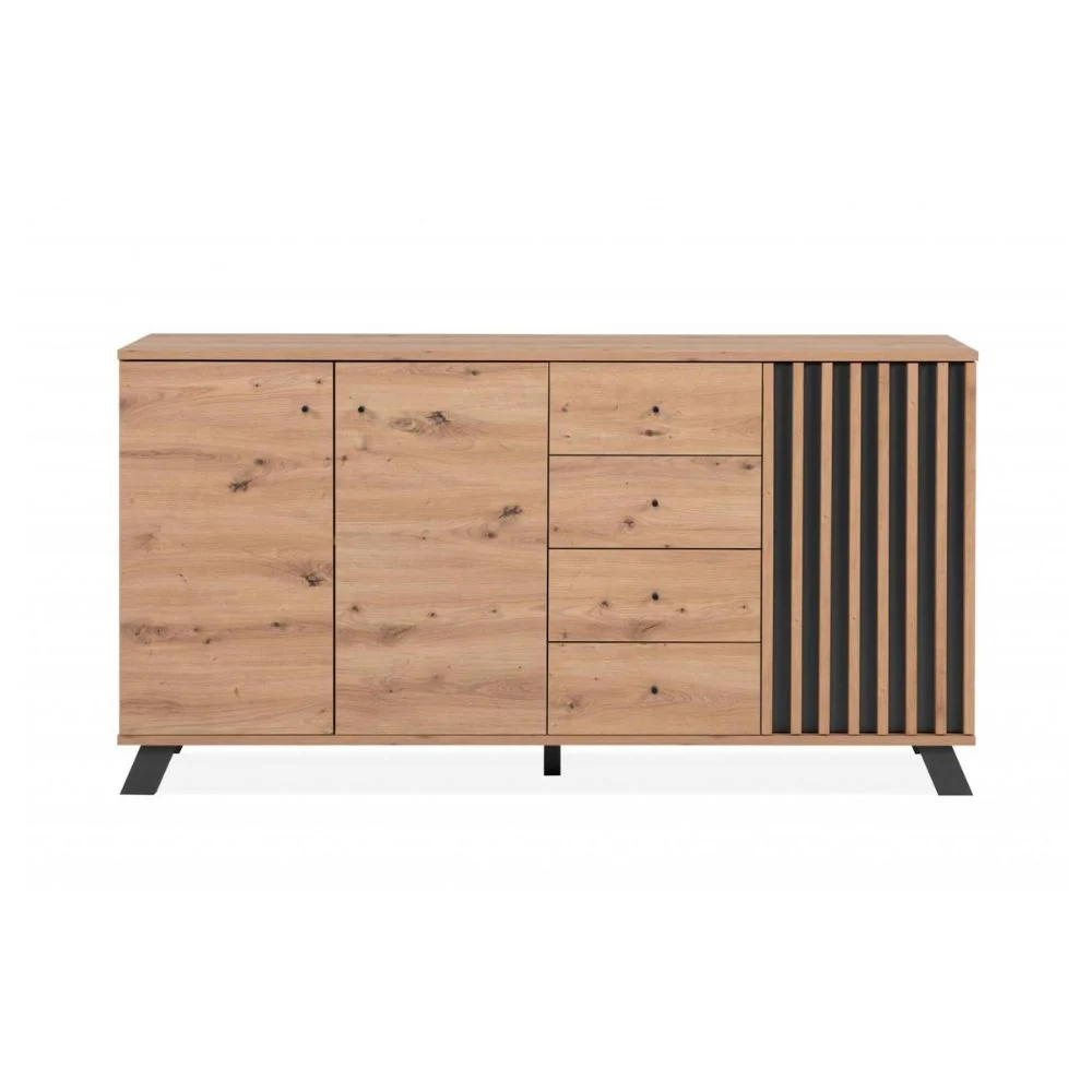 Madia 3 ante e 4 cassetti Medan51C colore rovere antracite