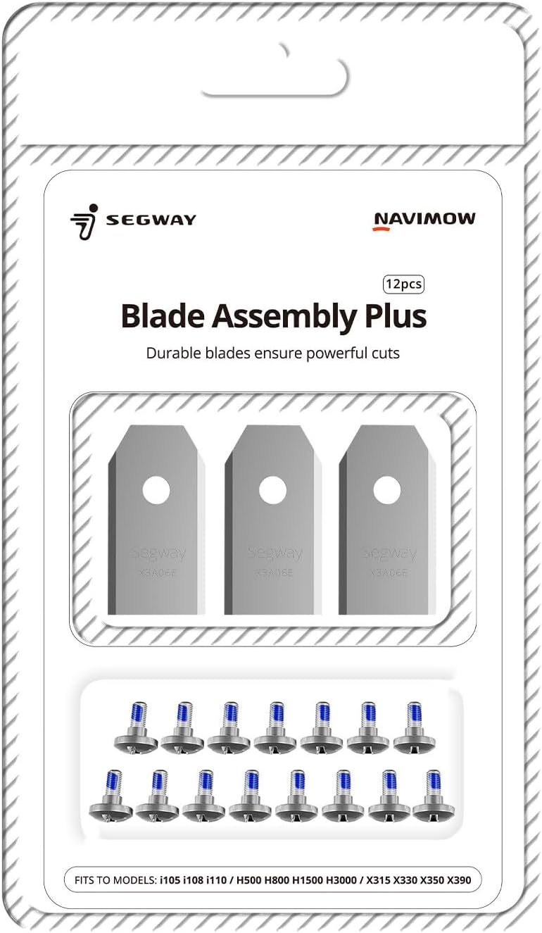 Segway Navimow Replacement Blades Plus (12 Pack) for Navimow i105E, i108E, H500E-VF, H800E-VF, H1500E-VF, H3000E-VF, X315E, X330E, X350E, X390E