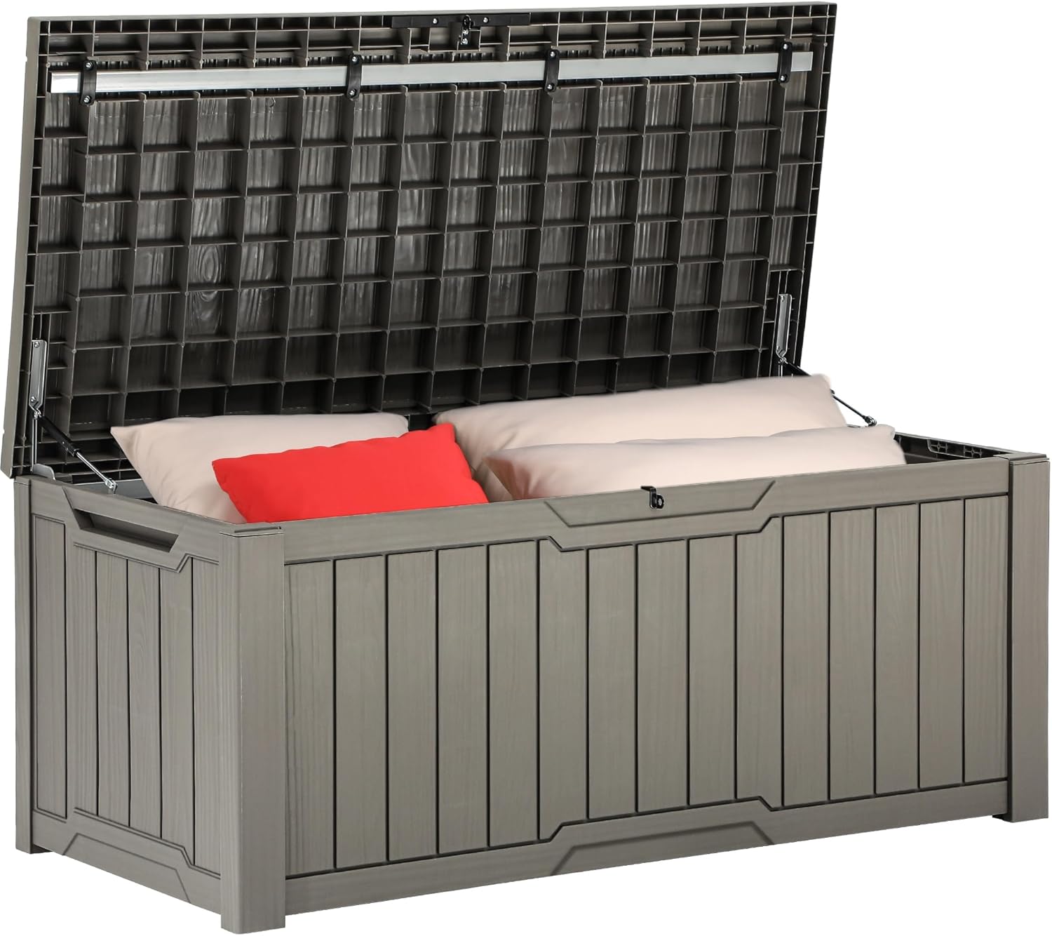 YITAHOME Baule da Esterno 450L per Esterni, Grande Baule da Giardino in Resina per Patio Forniture, Cuscini da Esterno