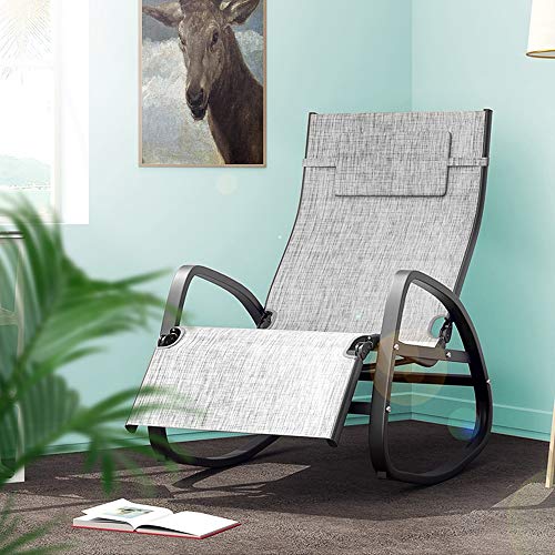 Patio Lounge Chairs Rocking Chair Lounge Chair Lounger Leisure Lazy Leisure Seat With Adjustable Footrest, 94 * 64 * 108cm Durable : Amazon.it: Giardino e giardinaggio