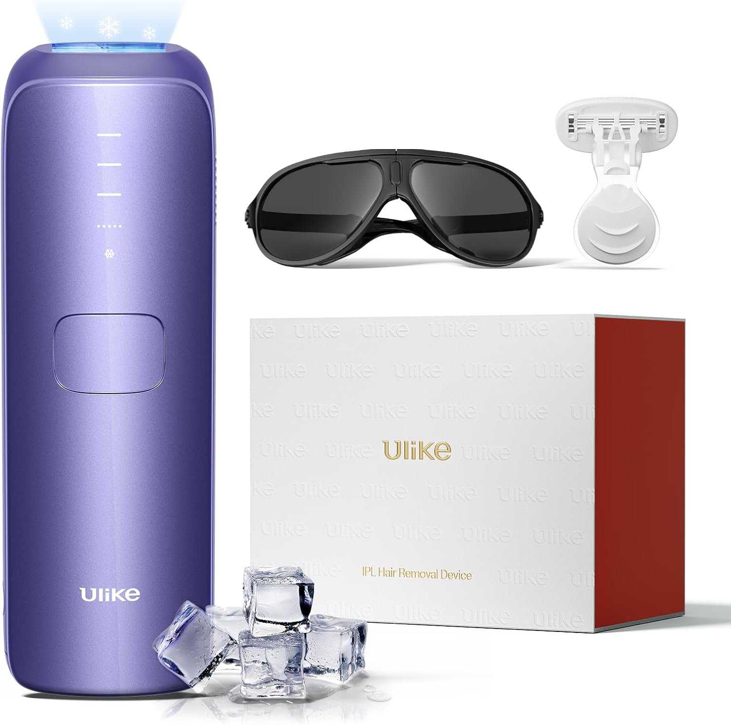 Ulike Air 3 Epilatore Luce Pulsata per Donne e Uomini – Epilatore Luce Pulsata con Raffreddamento Ice Cooling, Quasi Indolore e Risultati Duraturi, Testina Piatta per Corpo e Viso, Lilla