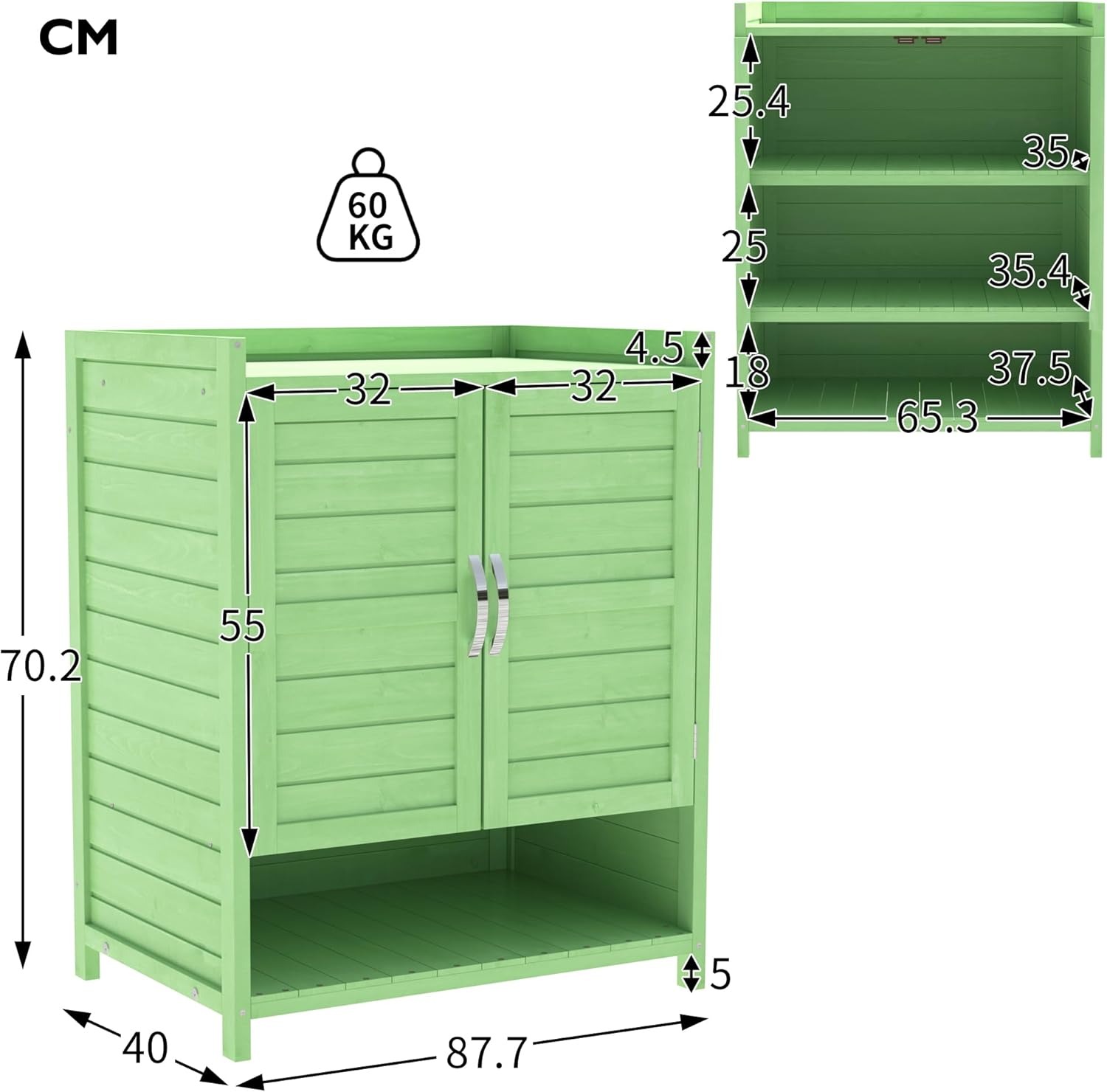 Armadio da giardino in legno, per esterni, mobili da giardino, armadietto da giardino, armadietto da terrazza, armadio da balcone, casa degli attrezzi, mobili da giardino, armadietto con tre armadi,