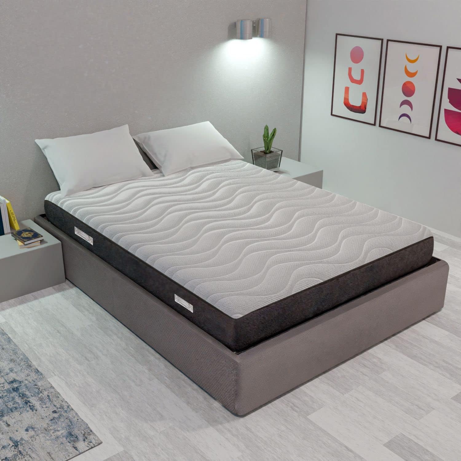 Leonardo Materasso Memory 80x190 Singolo Modello Ilaria Ortopedico - Alto 20 CM - Anallergico Antiacaro - Alleviamento Punti di Pressione - singolo