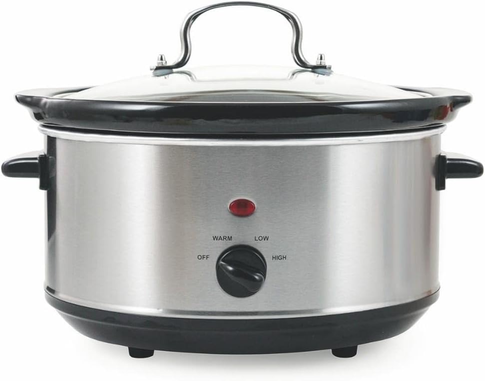 Galileo Casa 2187876 pentola elettrica Slow Cooker 3.5lt 200w Acciaio, Argento