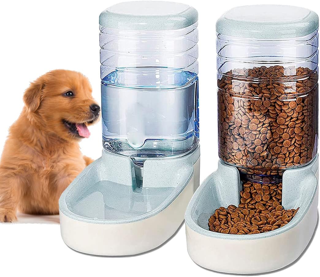 Edipets, Cat Food Dispenser Automatic Dog Food Dispenser 2 Units 3.8L Food Dispenser for Pets (Grey)