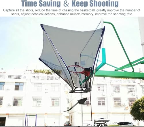 Generico Ritornatore di tiri da Basket, rimbalzatore in Acciaio Resistente, Ritorno di tiri da Basket sospeso per Adulti al Chiuso e all'aperto, Scivolo Girevole a 180 Gradi : Sport e tempo libero