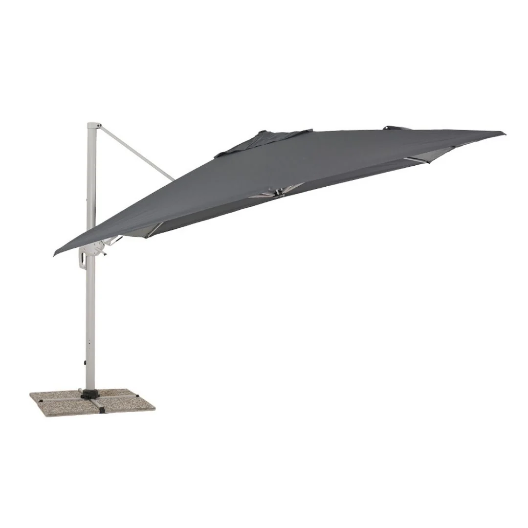 Ostuni Ombrellone a Braccio Laterale 3,5x3,5 m Colore Grigio