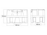 Serbatoio per trasporto gasolio Diesel Tank Meclube da 440lt 12V