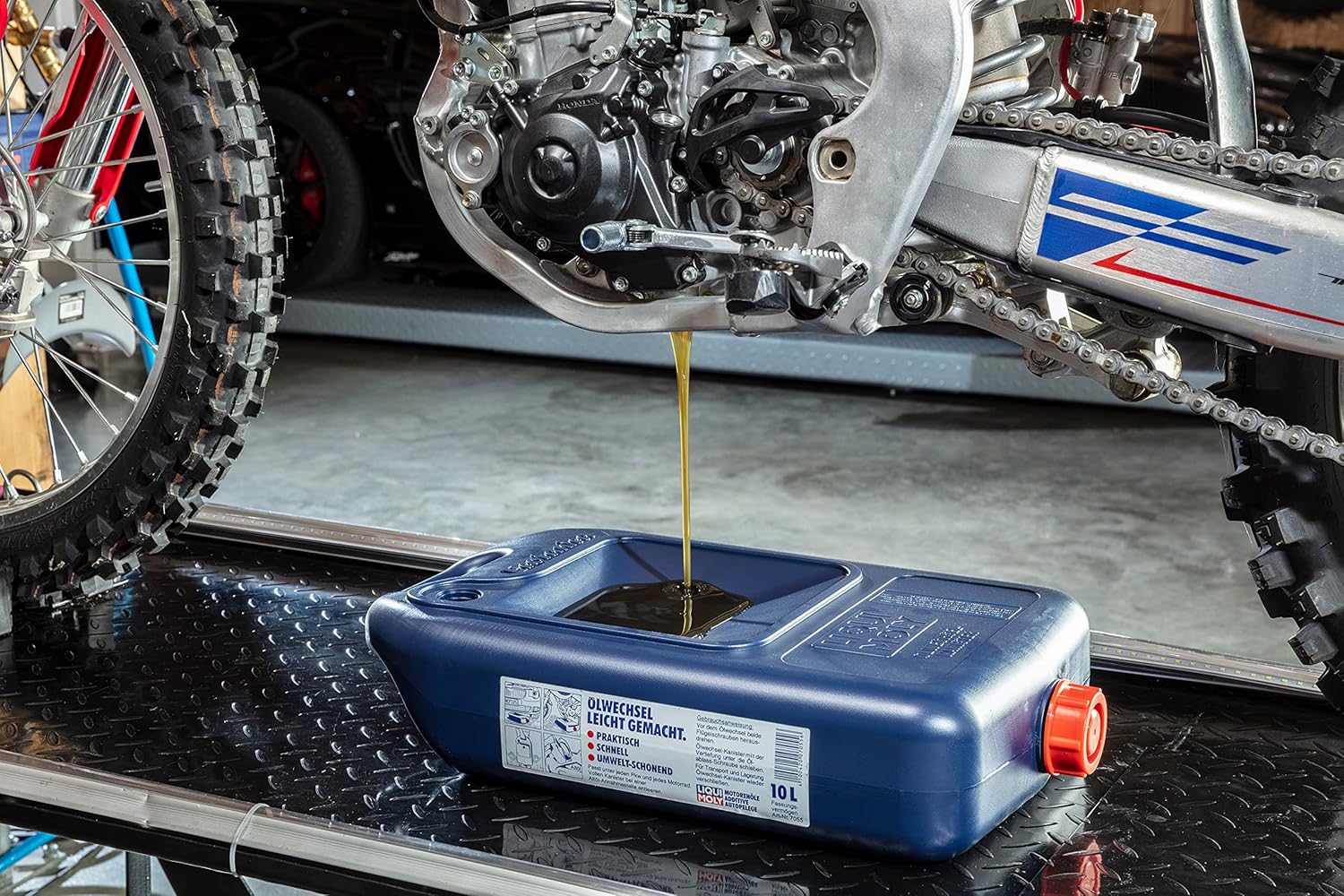 Liqui Moly 7055 Taniche Per Il Cambio Dell’Olio, Blu, 10 L