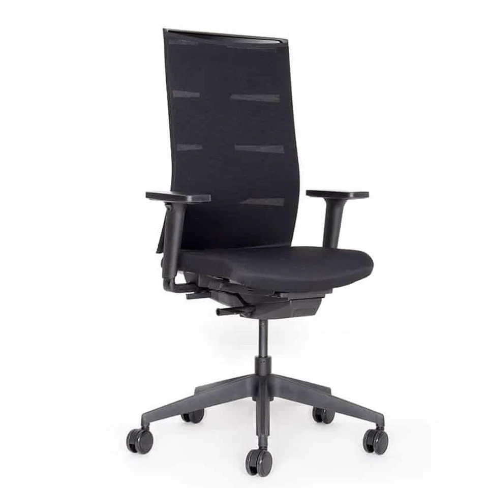 Sedia da ufficio ergonomica lento Agilis MT12 con base nera - Garanzia 30 anni - Made in Germany