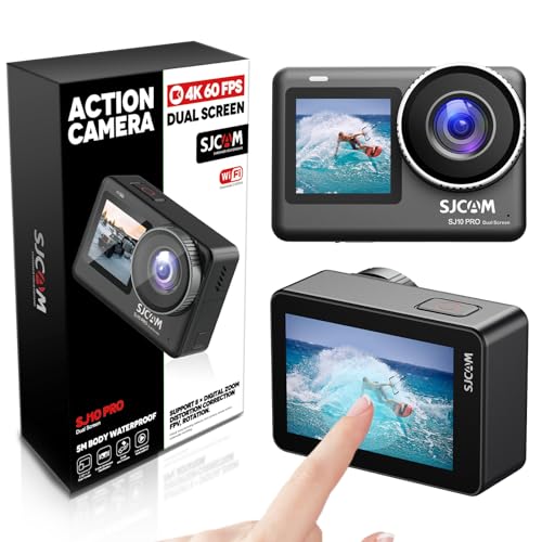 SJCAM SJ10PRO 4K60FPS 2.4Ghz/5Ghz Action Camera, 5m Corpo Impermeabile Fotocamera Subacquea, 2.33 '' Touch Screen 170 ° FOV Sport Camera con Stabilizzazione 6 aixs : Elettronica