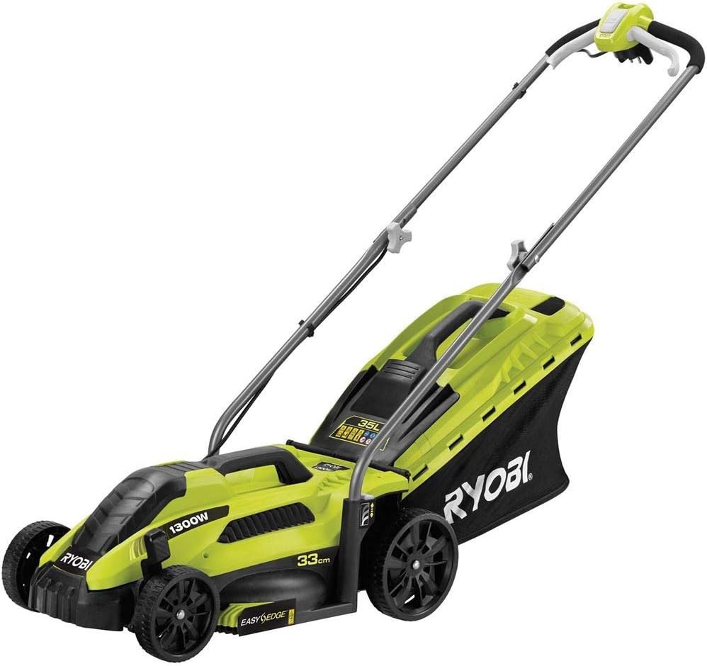 Tondeuse électrique 1300W 33cm de coupe RYOBI RLM13E33S - 5 réglages de hauteur de coupe + Mulching