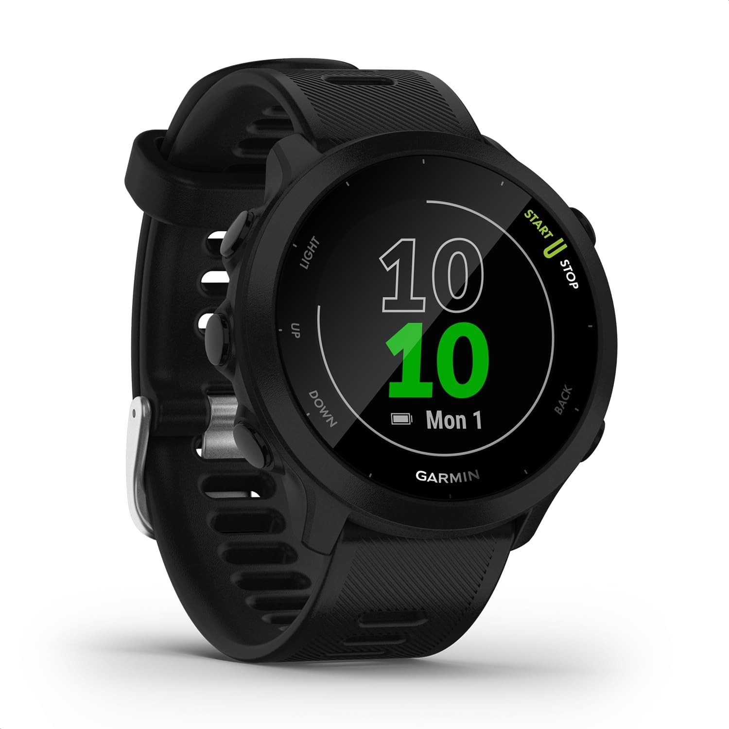 Garmin Forerunner 55 (Black), Smartwatch running con GPS, Cardio, Piani di allenamento inclusi, VO2max, Allenamenti personalizzati, Garmin Connect IQ, Taglia unica