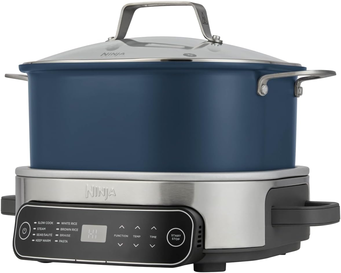 Ninja Foodi PossibleCooker, Slow Cooker and Rice Cooker 6 L, Slow Cooker, Versatile Functions 8-in-1, Night Blue, MC1101EU