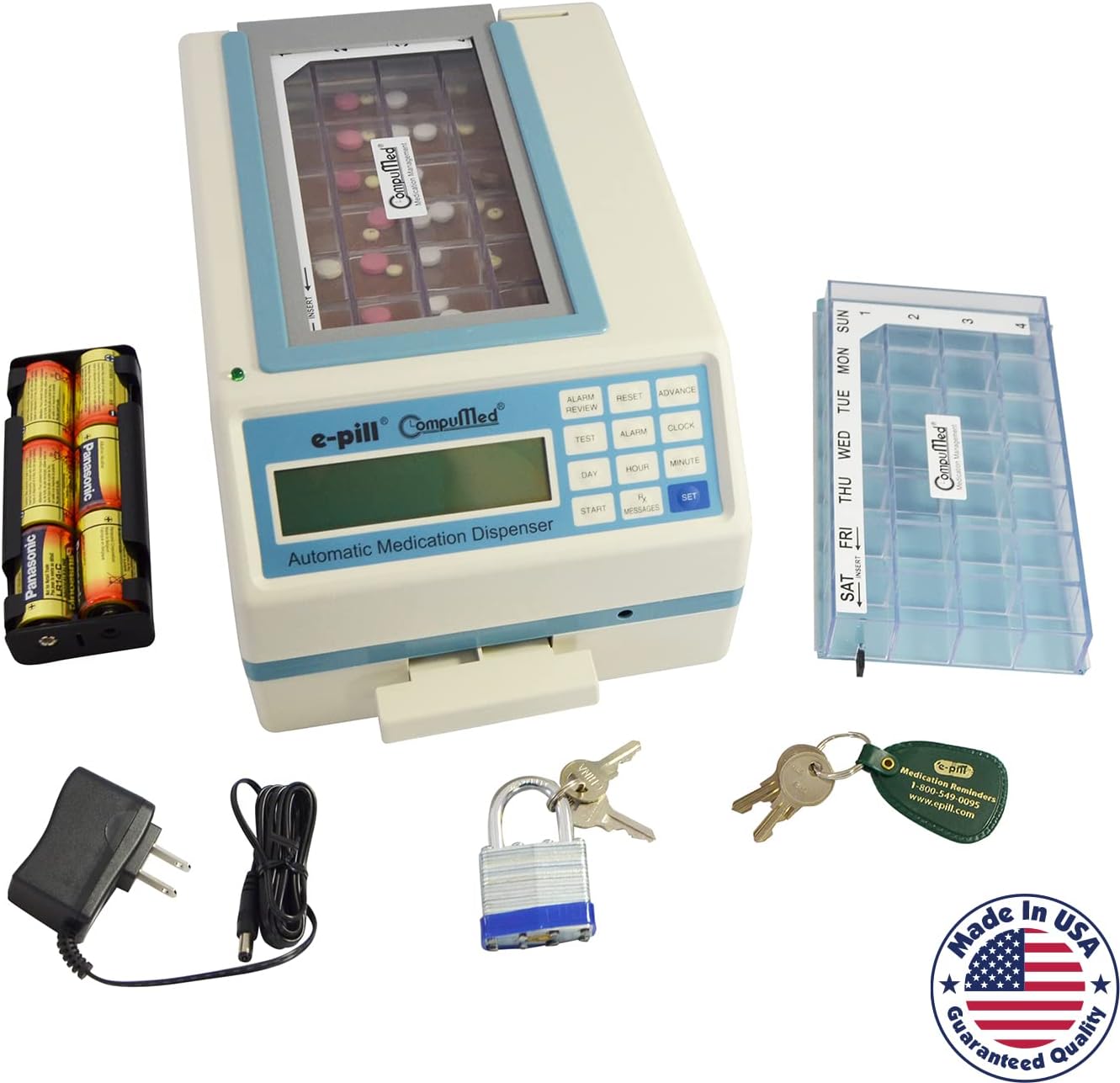 CompuMed - Distributore automatico di pillole antimanomissione - Alimentato a corrente alternata