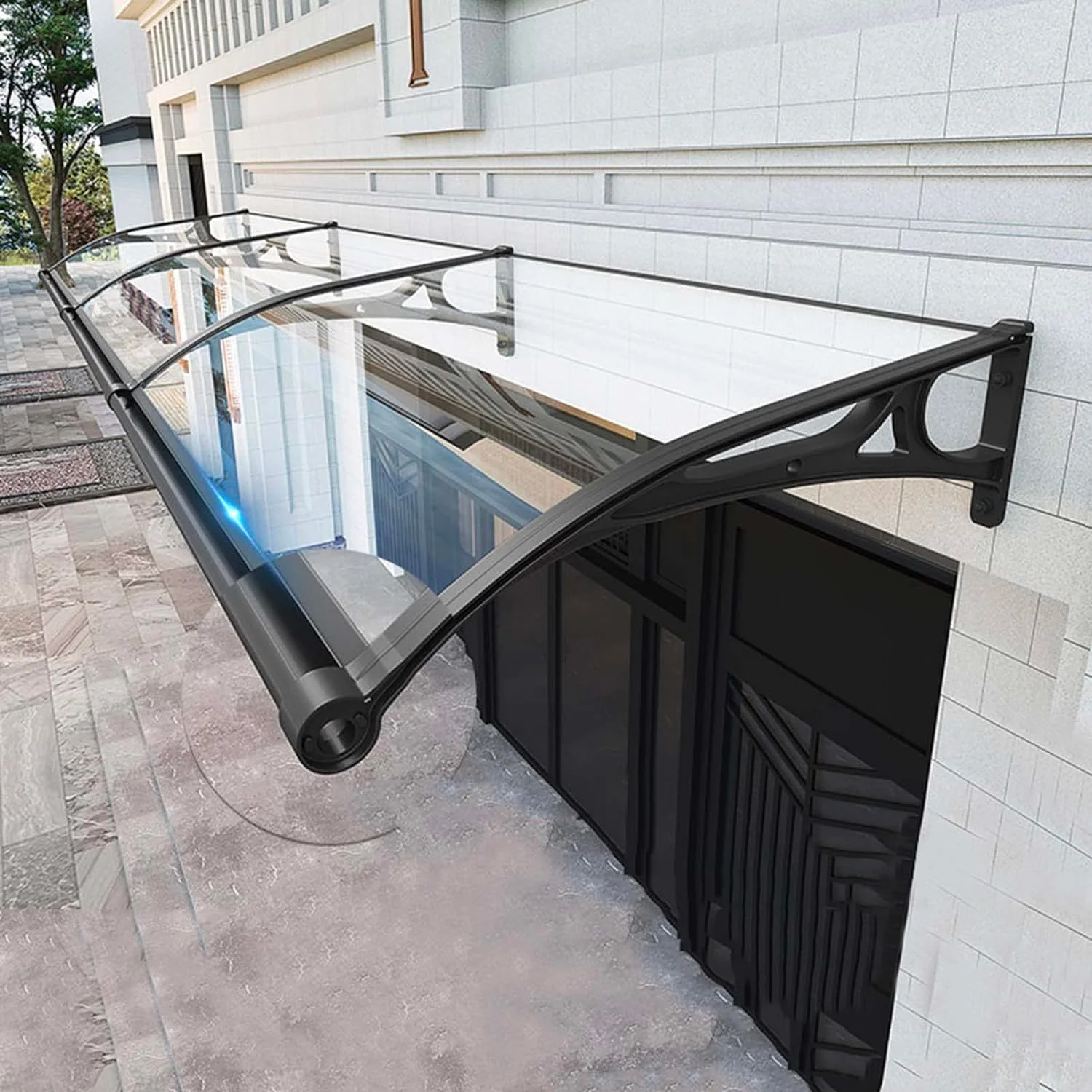 Pensilina In Abs Con Copertura Opalino 1x1,5m Con Led