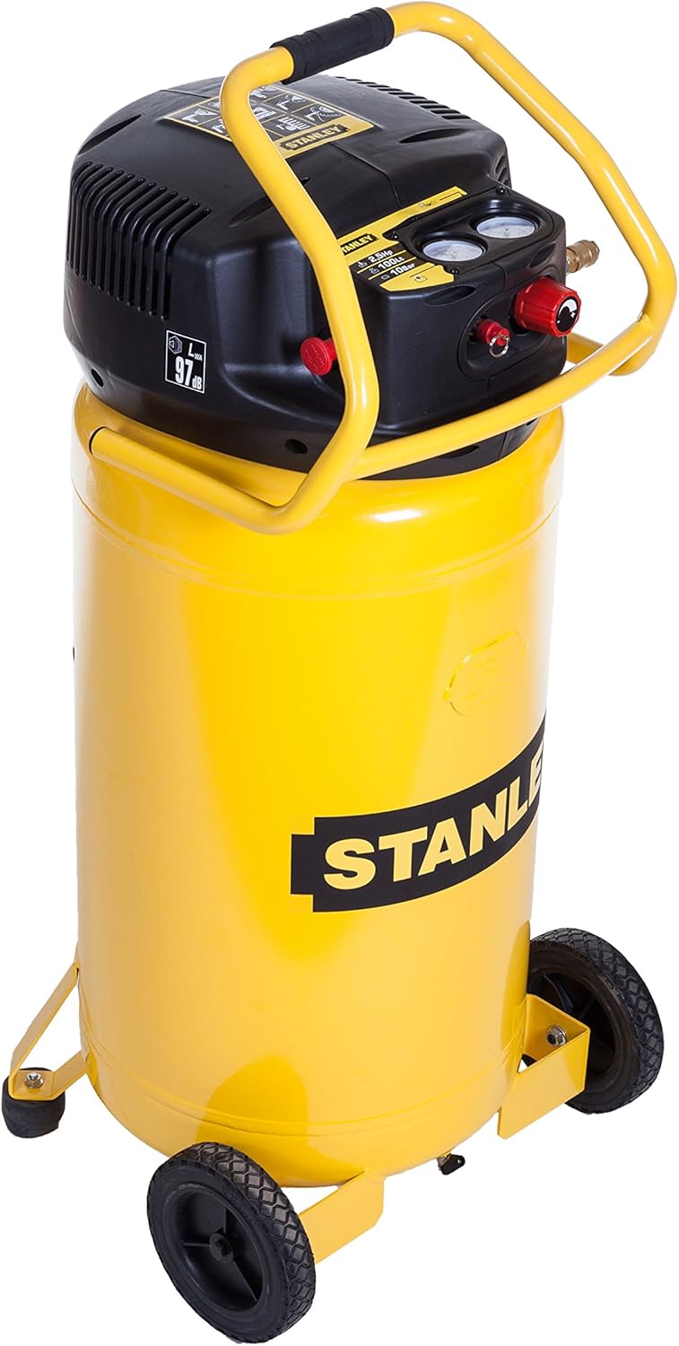 STANLEY D 200 Compressore 6 Lt 1,5Hp, Pressione Max 8 Bar/116 Ps, Rumorosità 97 Db, ‎38 x 38 x 35 cm, 9 Kg