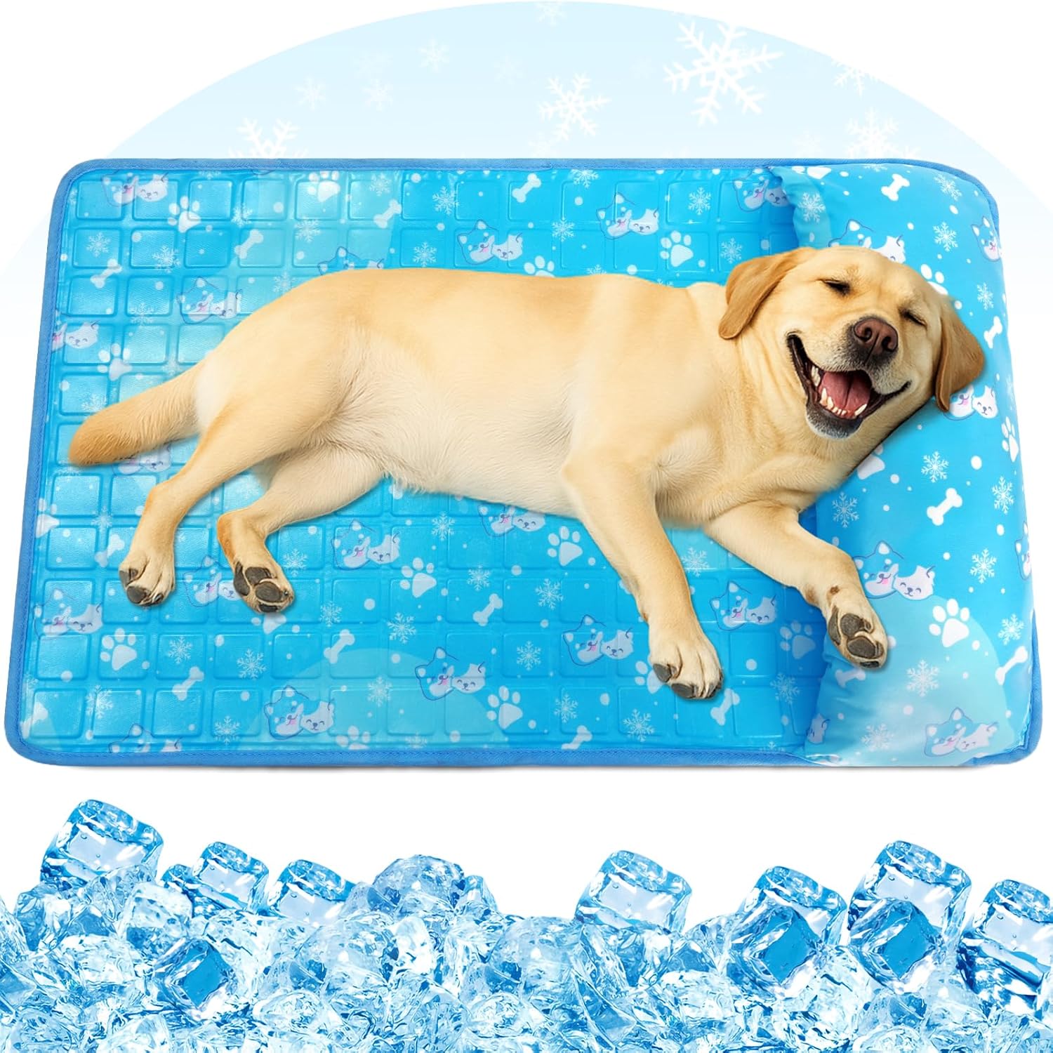 Aisuowa Tappetino Refrigerante Cane e Gatto, 2025 Cuscino Rinfrescante con Gel Solido Atossico per Cani e Gatti, Rinfrescante, Durevole, per Animali di Piccola, Media e Grande Taglia-L(55×80cm)