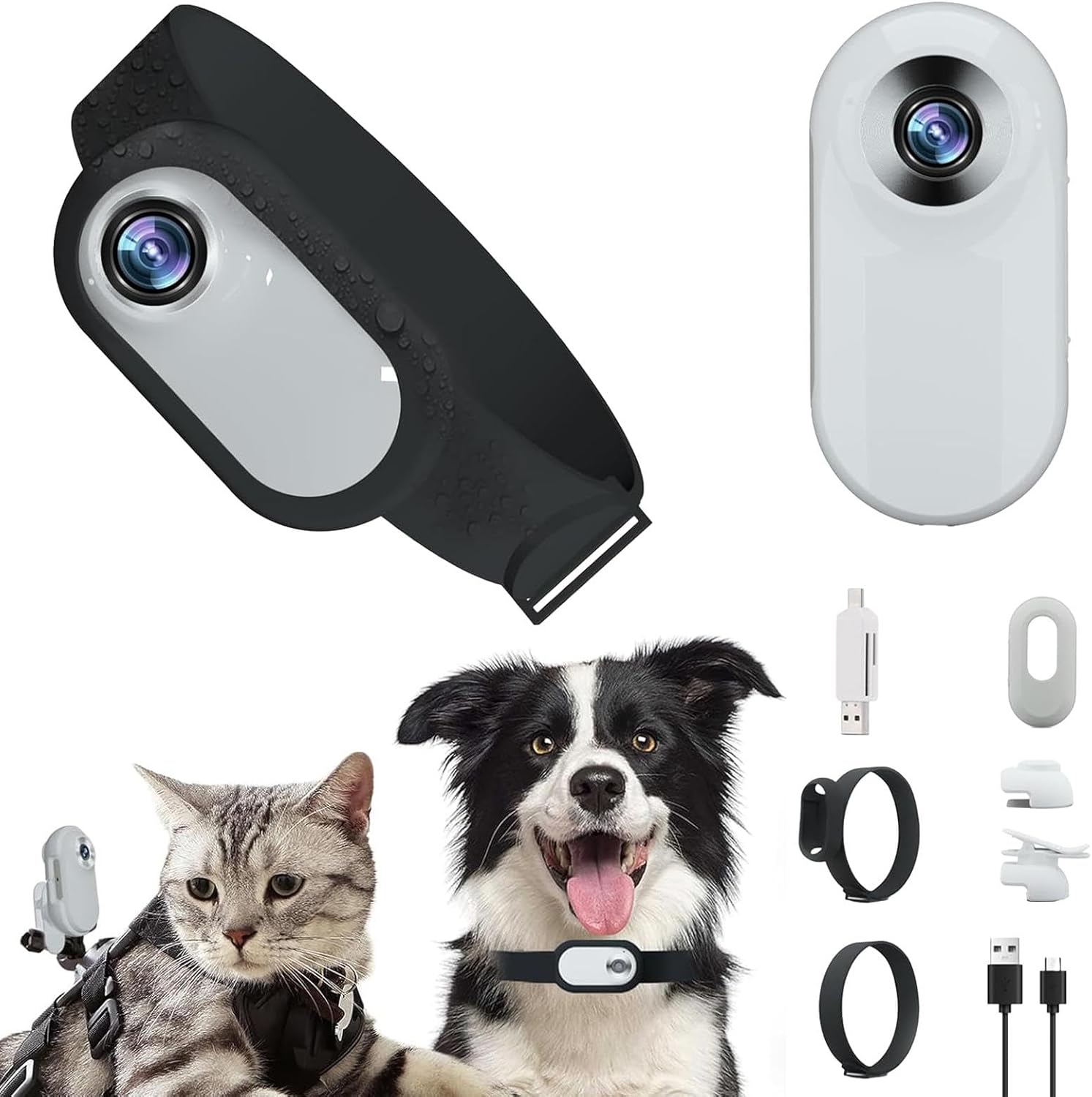 Cat Camera Collar | Body Action Camera | Pet Cat Collar Camera | 1080p HD Sports Camera with Video Recordings and Recordings