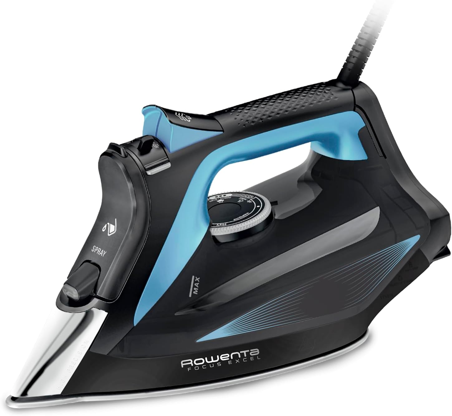 Rowenta Focus Excel Steam Iron, Powerful Steam Distribution, High Precision Tip, Easy and Safe, Super Fast Ironing, Energy Saving, DW5310D1