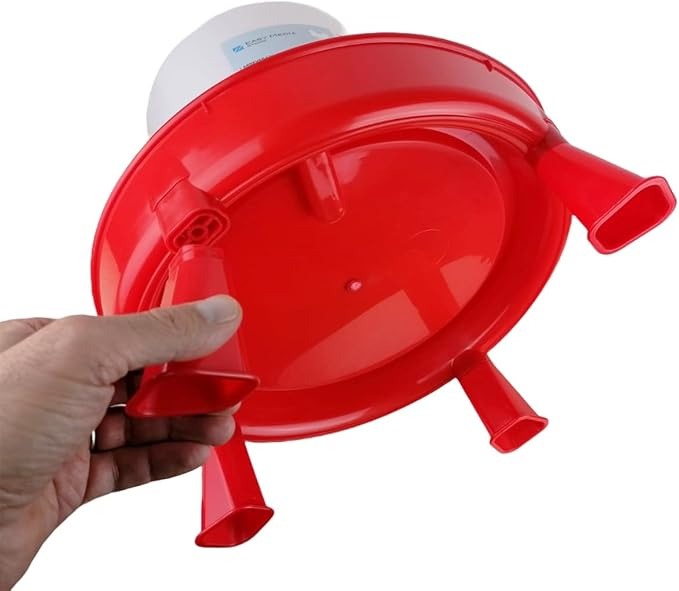 Easy Media Mangiatoia da 9 Kg + Abbeveratoio da 11 lt, con piedini, per pollame, distributore automatico mangime acqua, per polli galline