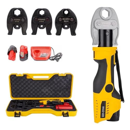 ZIJINGY Kit pressa for Tubi Idraulici, pressa Professionale for Tubi in Rame, con 2 batterie, 3 Ganasce DN15, DN20, DN25, pressa for Tubi Idraulici alimentati a Batteria (Size : Series2) : Amazon.it: Fai da te