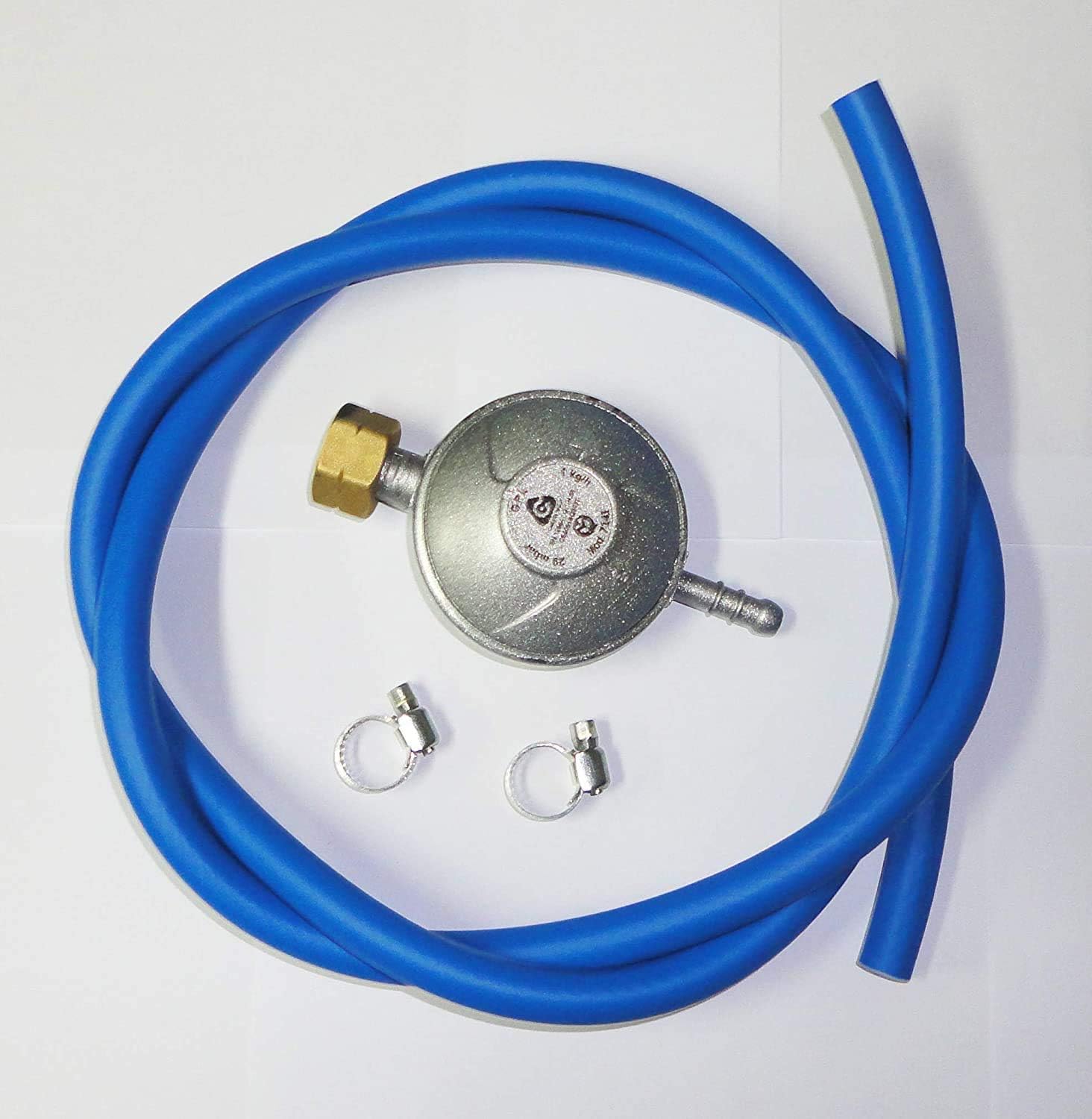 Parker 2002CBGP/C 2 Burner LPG Gas Burner with 3.5 kW Double Crown Burner for Outdoor Use Made in Italy Complete with 1.5 m Gas Hose - Hose Clips and Pressure Regulator