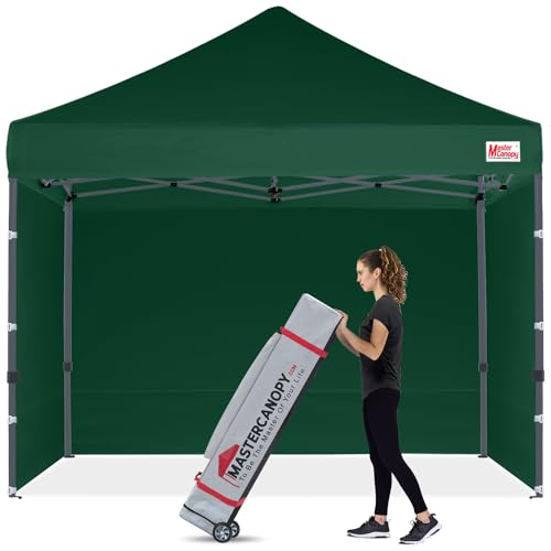 MASTERCANOPY Tenda a baldacchino pop up resistente con pareti laterali (10 x 10, verde foresta) : Amazon.it: Giardino e giardinaggio