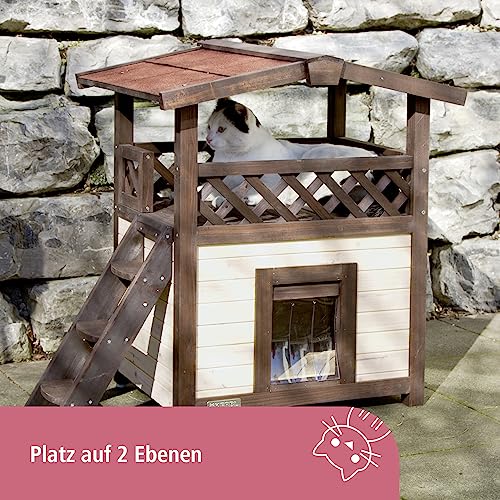 Kerbl Casetta per Gatti, Modello 4 Seasons Deluxe”, 88 x 57 x 77 cm : Amazon.it: Prodotti per animali domestici