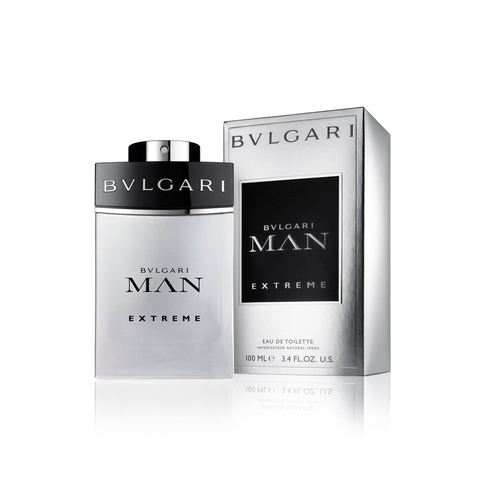 Bvlgari Man Extreme Eau de Toilette Spray per uomo, 3,4 oz
