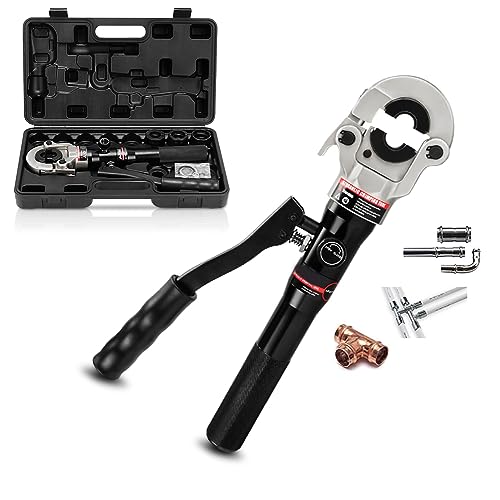 HYQNG Utensile per crimpare raccordi per Tubi in Rame, Utensili per crimpare Tubi Idraulici Pex, Pinze per pressatura per Presse idrauliche, Crimpatrice Pex, per Tubi in plastica di Alluminio di Tipo : Amazon.it: Fai da te