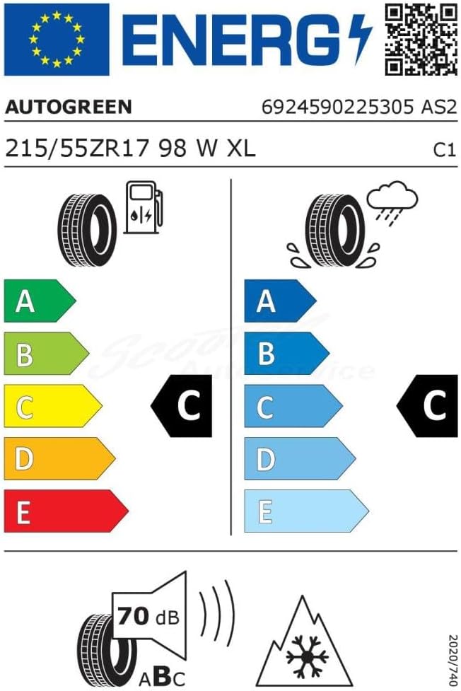Gomme 4 stagioni 215 55 Z R17 98W XL M+S AUTOGREEN ALL SEASON VERSAT AS2