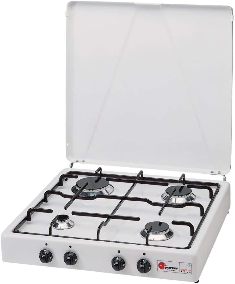CFParker Fornello a gas Metano 4 fuochi Piano Cottura Made in Italy per uso esterno - 542CBGPm
