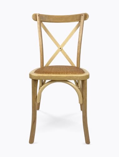 Iconaxa Sedia Crossback con seduta in rattan, impilabile, legno : Amazon.it: Casa e cucina