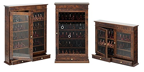 VETRINA IN RADICA DI NOCE 60 POSTI CON CASSETTI LUBINSKI : Amazon.it: Salute e cura della persona