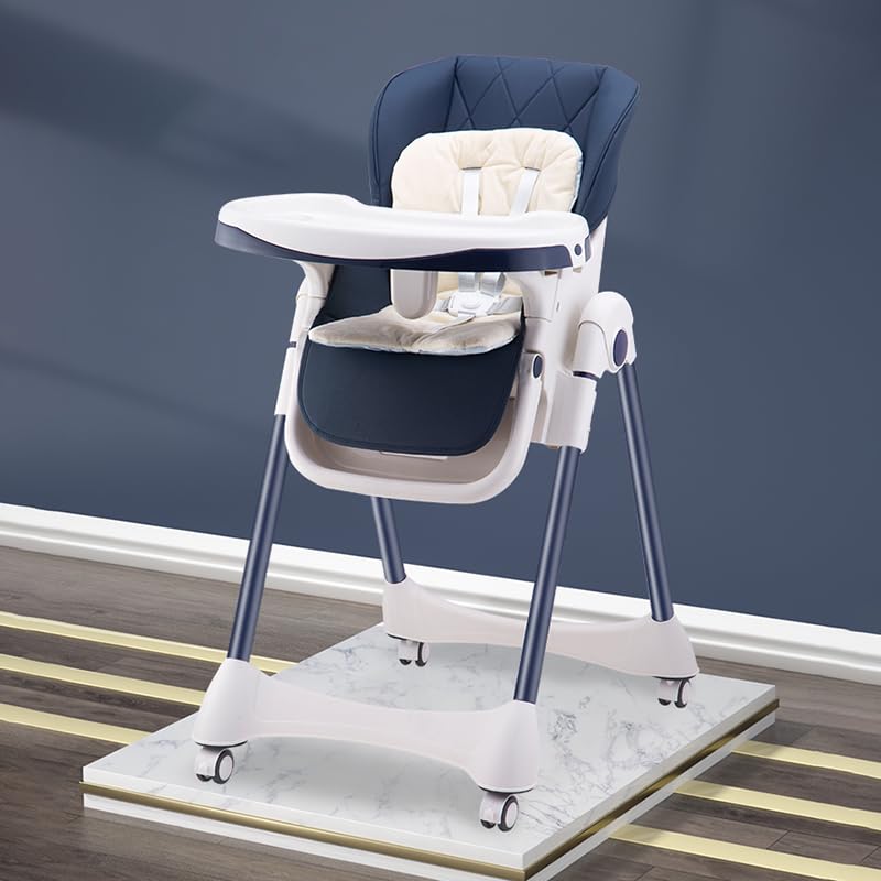 Joyeuse Planet   Seggiolone Evolutiva LUXTAR, Poltrona Bambino, 0 6 anni, Piegato, Pronto per l'uso, Pieghevole compatto, Due vassoi, Poggiapiedi Regolabile, Nascita (Blu) : Prima infanzia