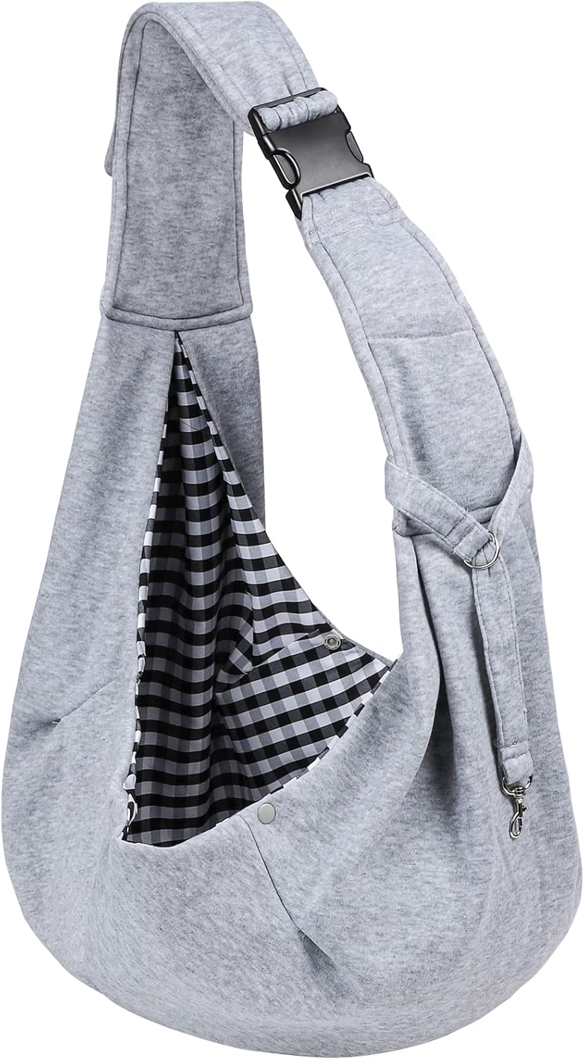 Sarsumir Borsa da Viaggio per Cani Piccola, Gatti, Trasportino da Passeggio Tracolla Regolabile Nero