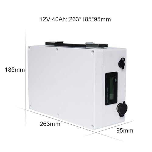 HJGHY Batteria agli ioni di Litio Ricaricabile da 12 V, 10 Ah, 20 Ah, 30 Ah, 40 Ah, per Campeggio all'aperto, Illuminazione Multifunzione, monitoraggio, Batteria di Backup,12v,40Ah : Amazon.it: Sport e tempo libero