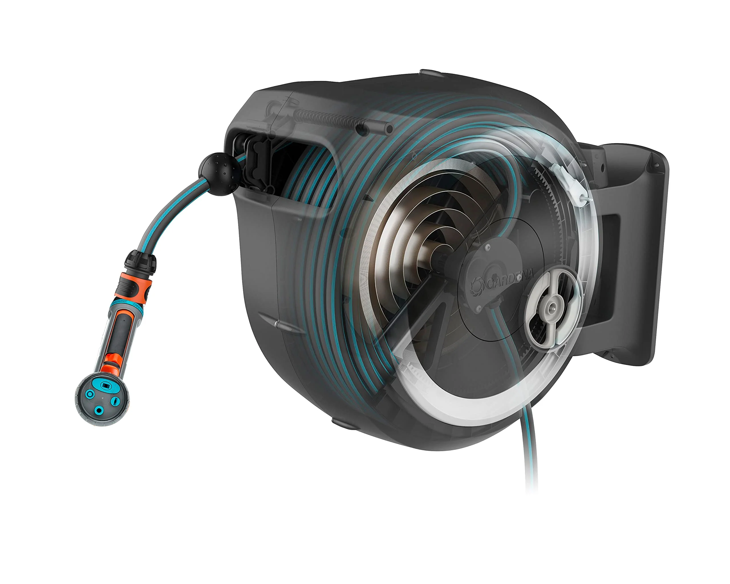 Avvolgitubo da Parete Rollup L (bianco) 30 m con spruzzatore ecoPulse