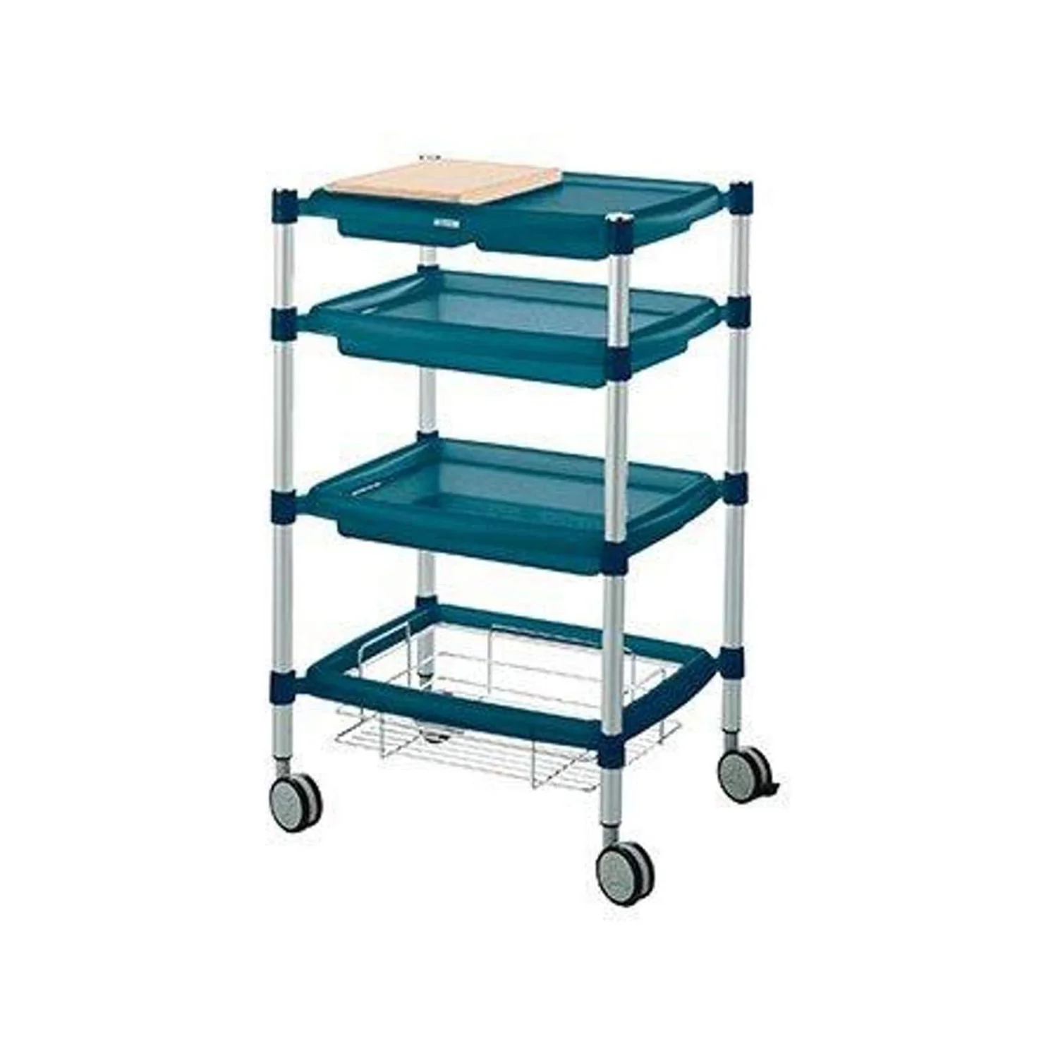 Carrello A 4 Ripiani Con Rotelle