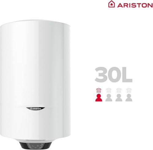 Ariston Pro1 Eco Slim   Thermos elettrico, 30 litri, a basso consumo verticale, scaldabagno elettrico, con funzione ECO 37,3 x 35,3 x 63,1 cm, prodotto per l'installazione in Spagna : Amazon.it: Fai da te