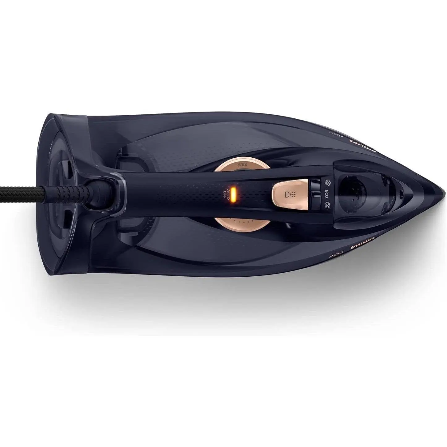 Philips Azur Ferro da Stiro a Vapore - 3000W, Vapore 55g/min, Colpo di Vapore, 250g, Piastra SteamGlide Elite, Nero (GC4909/60)