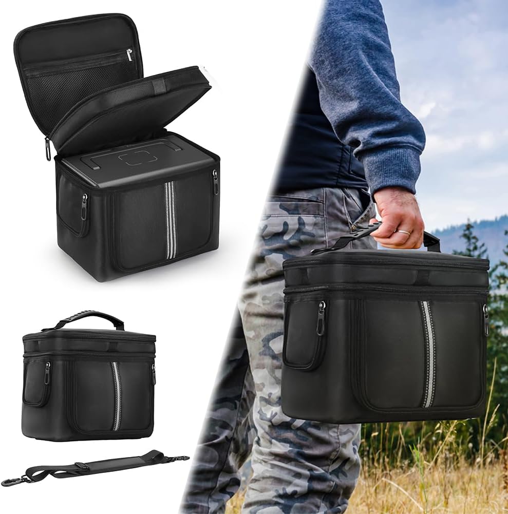 Travel Case with Portable Handle Power Station Travel Bag Power Station Cases for BLUETTI EB3A 268Wh LiFePO4 Battery Backup Carrying Bag Waterproof Anti-Drop Shoulder Strap, 1 piece