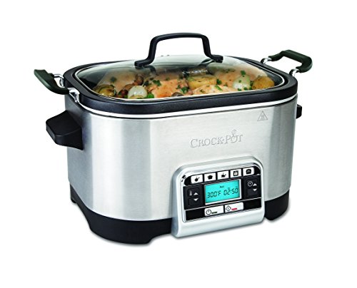 Crock pot MultiCooker, Capienza da 5.6l, adatta fino a 6 persone, Digitale e Programmabile, 5 Modalità di Cottura Preimpostate: Slow Cook, al Forno, a Vapore, Rosolatura, Arrostitura, 240W,Argento : Amazon.it: Casa e cucina